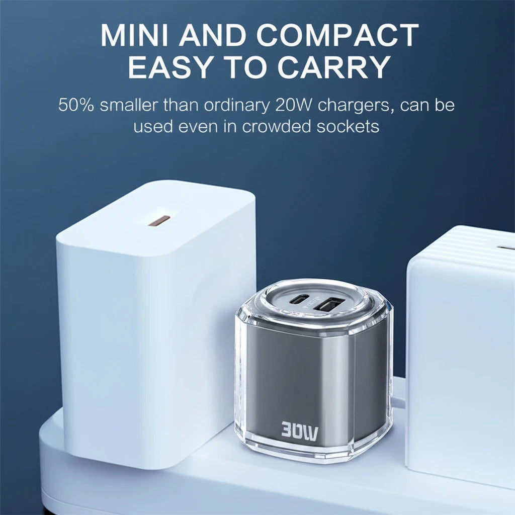 30W USB-C Fast Wall Charger – PD Power Adapter