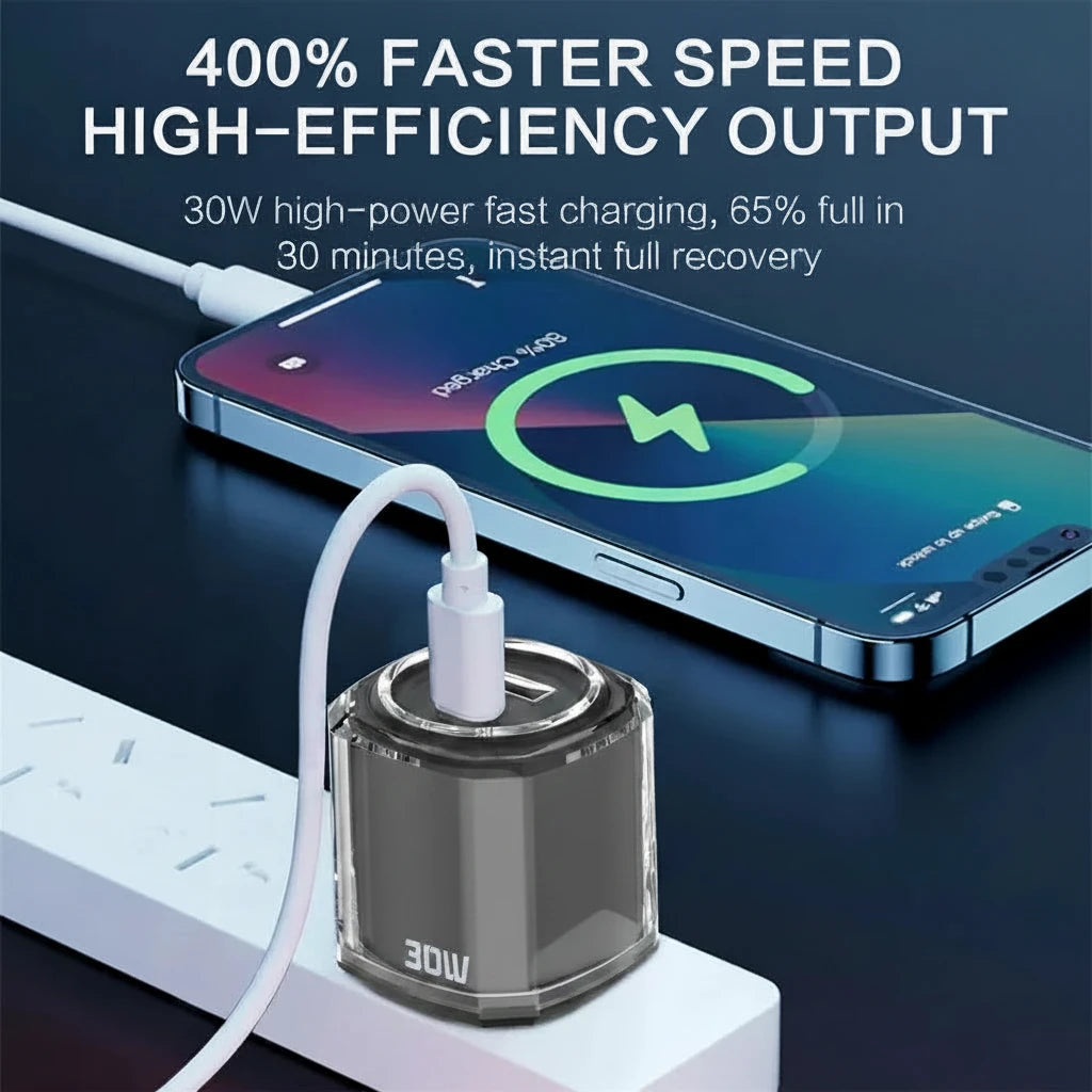 30W USB-C Fast Wall Charger – PD Power Adapter