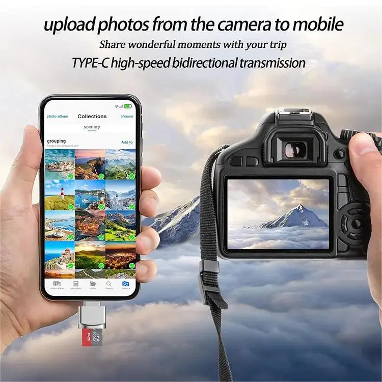 USB-C TF Card Reader – Portable Memory Card Adapter