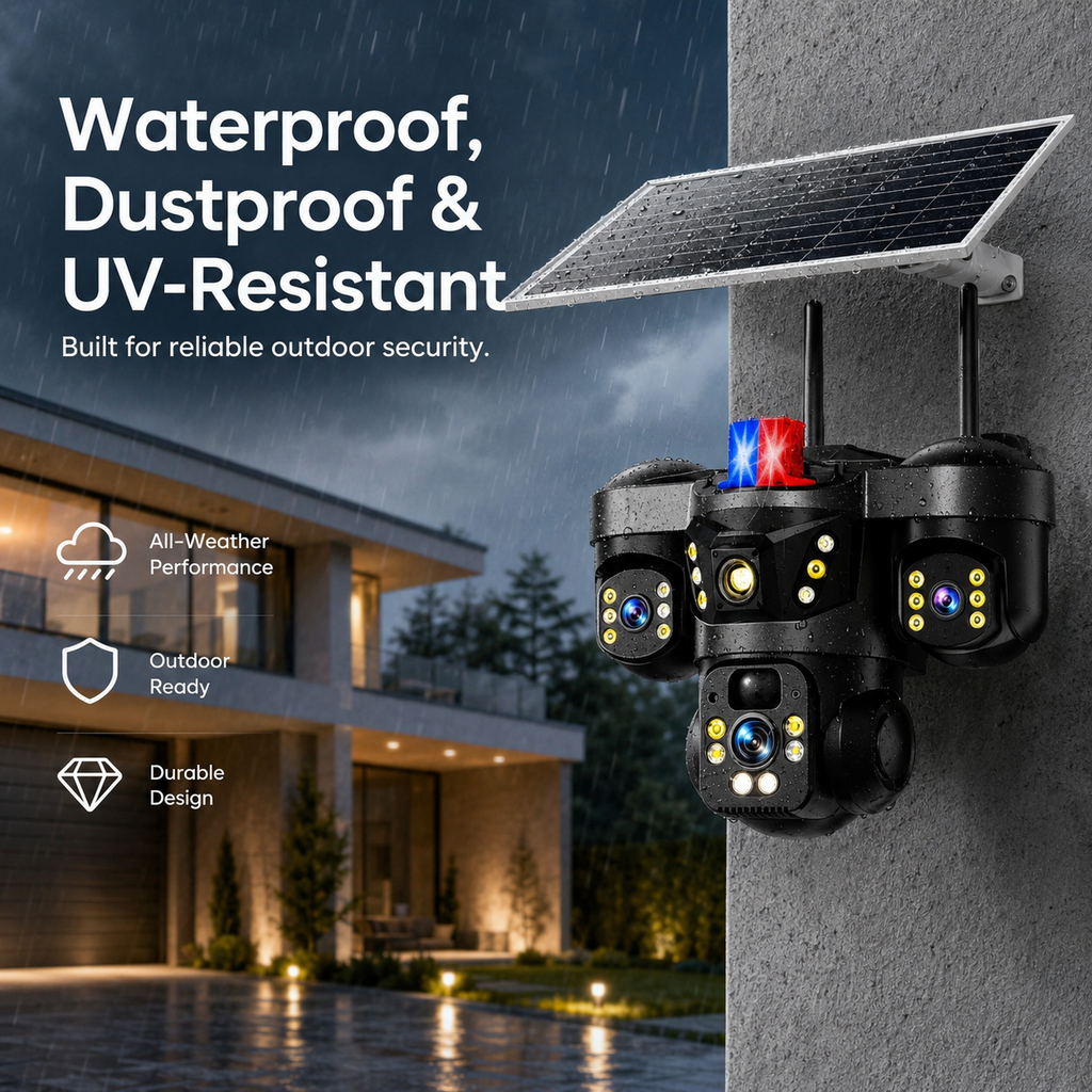 Solar Security Camera with 32GB SD Card – WiFi or 4G Outdoor Camera