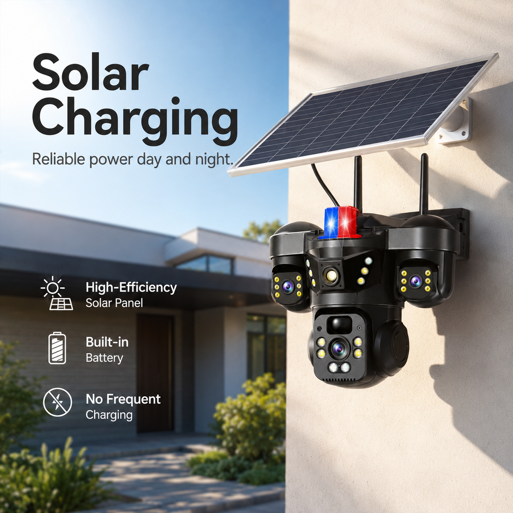 Solar Security Camera with 32GB SD Card – WiFi or 4G Outdoor Camera